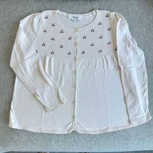 Bonpoint Cherry Print Kids Cardigan